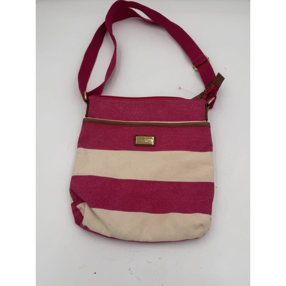 Tommy Hilfiger X Body Logo Crossbody Shoulder Bag Pink Andโ White